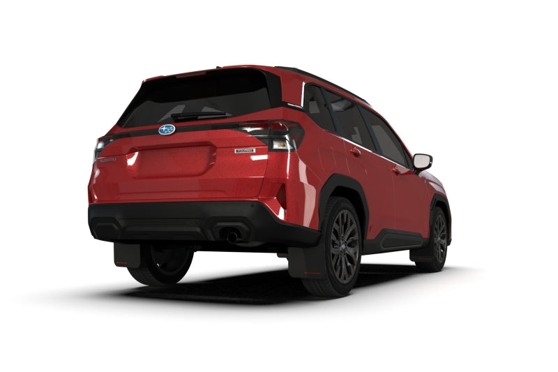 RAL UR Blk Flap/Rd Logo - Rally Armor 25-26 Subaru Forester & Hybrid Black UR Mud Flap w/Red Logo