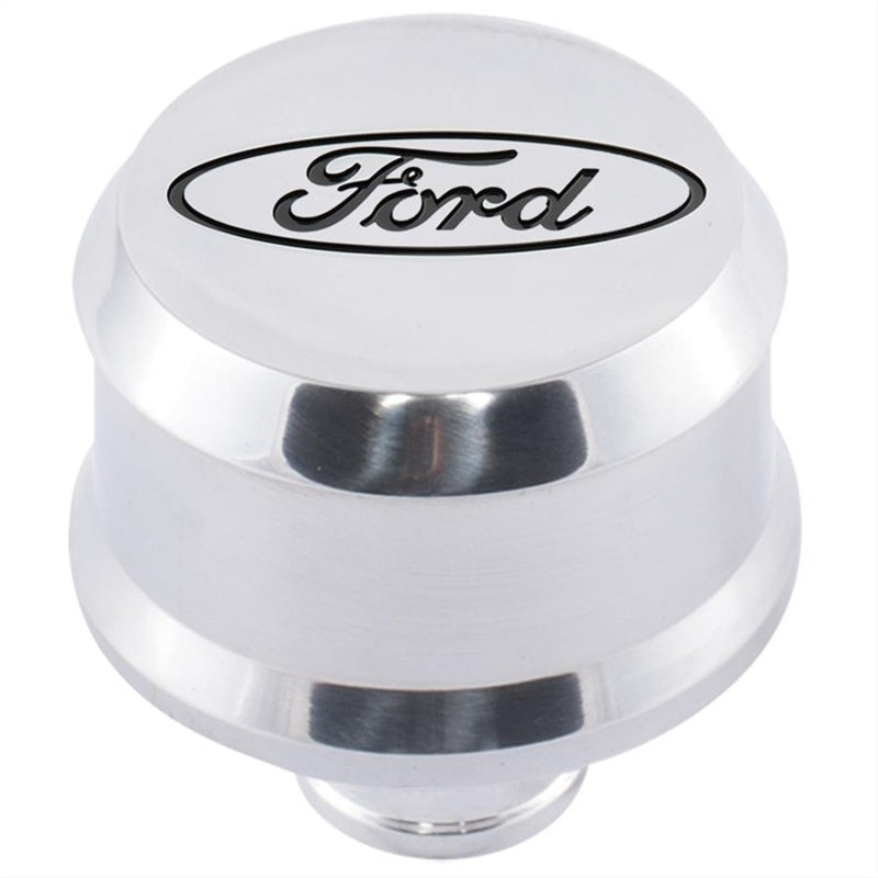 FR Breather Caps - Ford Racing Slant Edge Breather - Polished