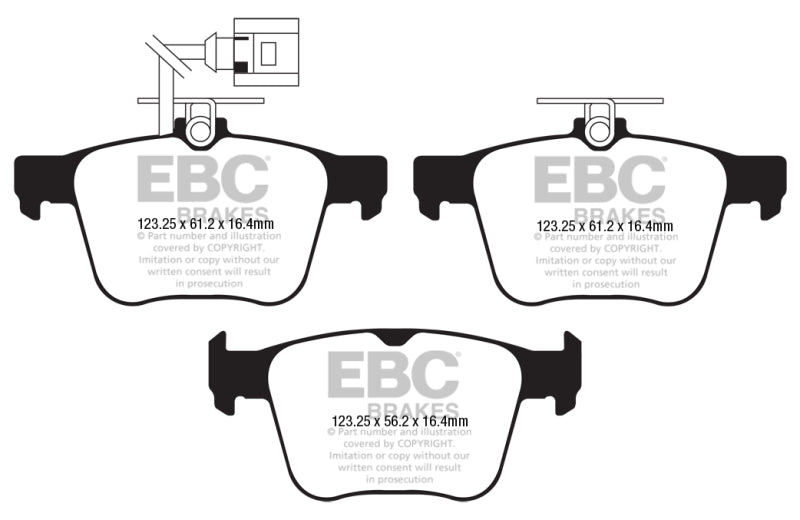 EBC Redstuff Brake Pad Sets - EBC 2018 Audi TT Quattro Redstuff Rear Brake Pads