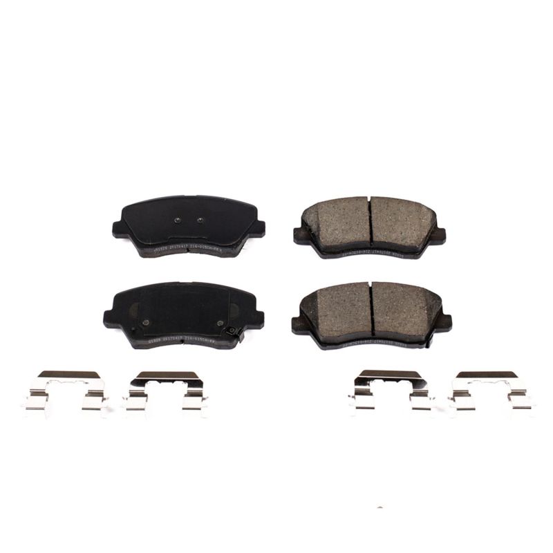PSB Z17 Evolution Brake Pads - Power Stop 2017 Hyundai Elantra GT Front Z17 Evolution Ceramic Brake Pads w/Hardware