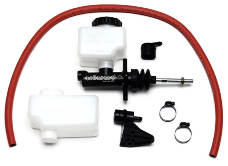 WIL Master Cylinder - Wilwood Short Remote M/C Kit 1in Bore 3/8in-24 Banjo Outlet