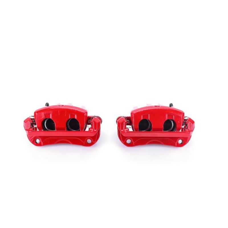 PSB Red Calipers - Power Stop 04-09 Nissan Quest Front Red Calipers w/Brackets - Pair