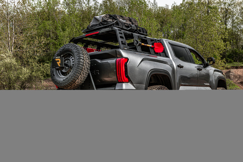 GOR Spare Tire Carriers - Go Rhino Swing-A-Way Hitch Mounted Tire Carrier (Lic. Plate Lights Not Included) - Textured Black
