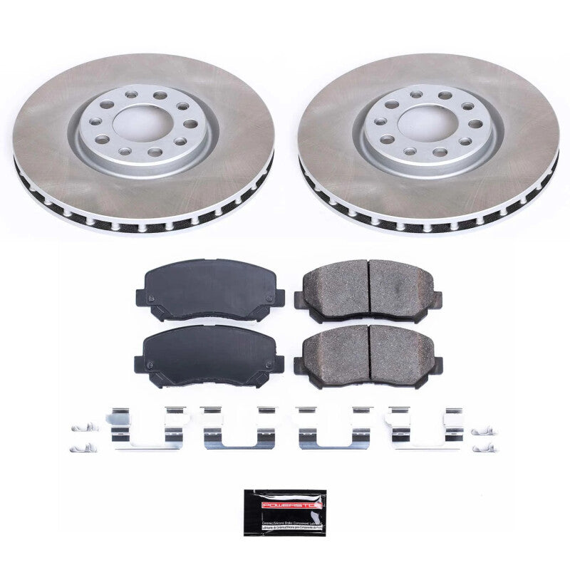 PSB Semi-Coated Rotor Kits - Power Stop 13-16 Dodge Dart Front Semi-Coated Rotor Kit