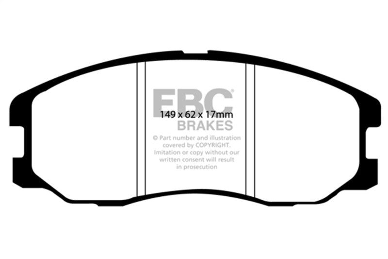 EBC Yellowstuff Brake Pad Sets - EBC 07-09 Chevrolet Equinox 3.4 Yellowstuff Front Brake Pads