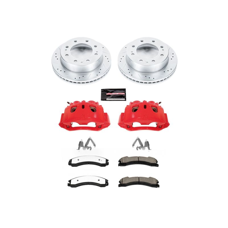 PSB Red Calipers - Power Stop 12-19 Chevrolet Silverado 2500 HD Front Z36 Truck & Tow Kit w/Cals