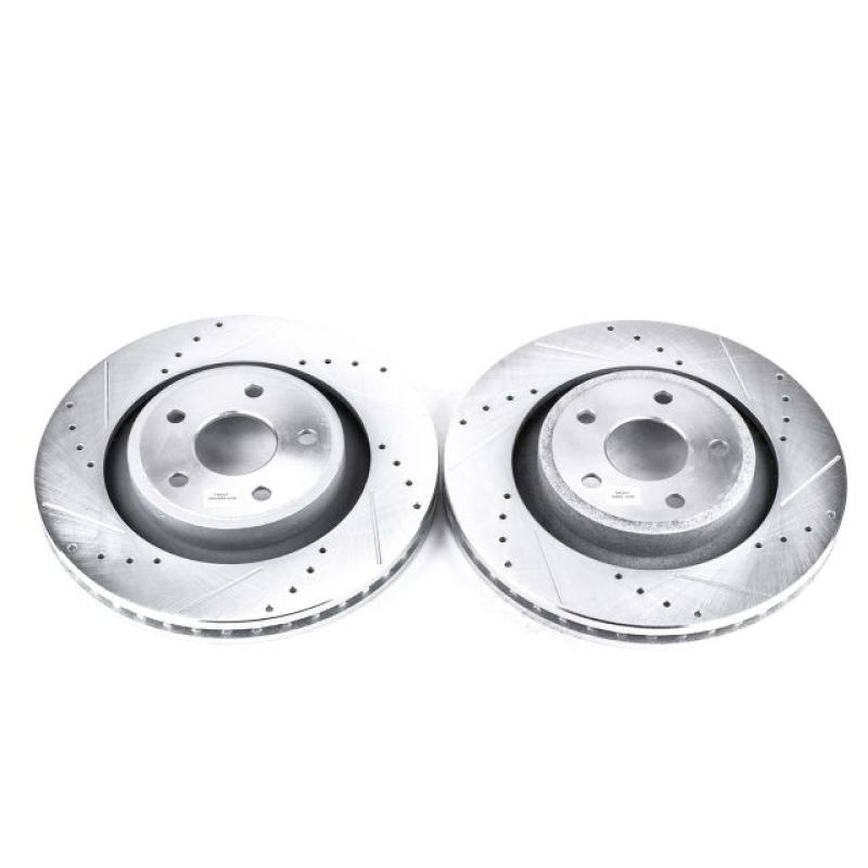PSB Evolution Drill/Slot Rotor - Power Stop 06-10 Jeep Grand Cherokee Front Evolution Drilled & Slotted Rotors - Pair