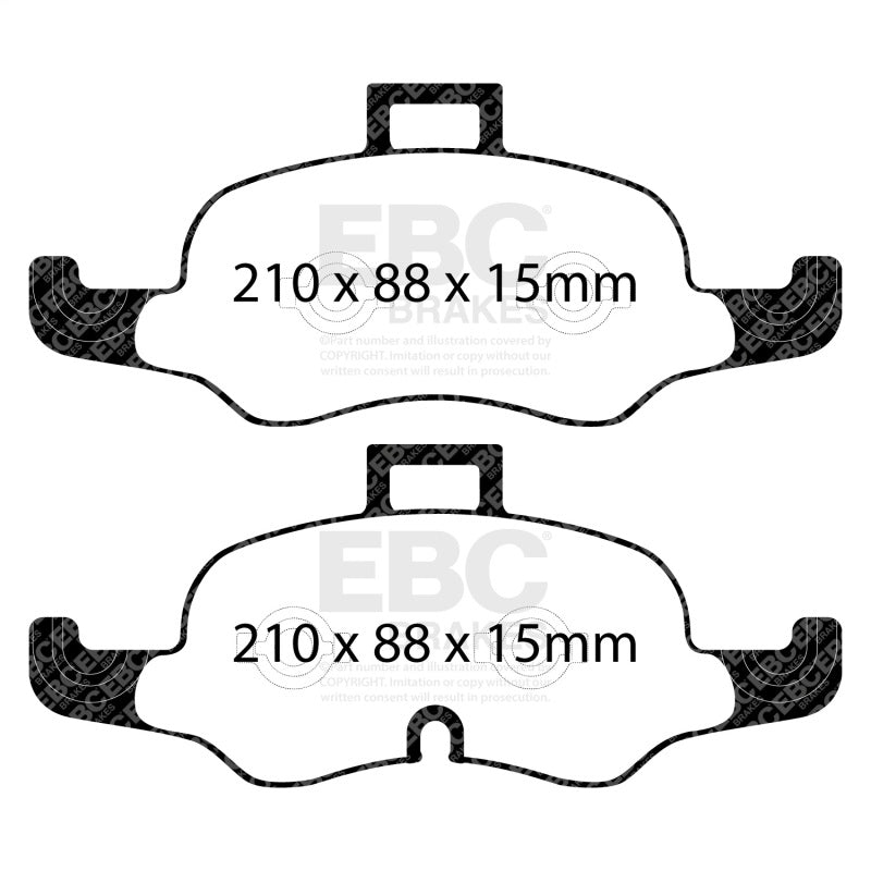 EBC Yellowstuff Brake Pad Sets - EBC 2019+ Audi TTS Quattro 2.0T Yellowstuff Front Brake Pads