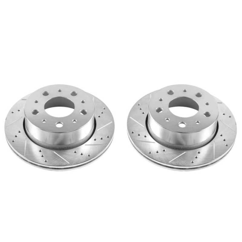 PSB Evolution Drill/Slot Rotor - Power Stop 14-19 Ram ProMaster 1500 Rear Evolution Drilled & Slotted Rotors - Pair
