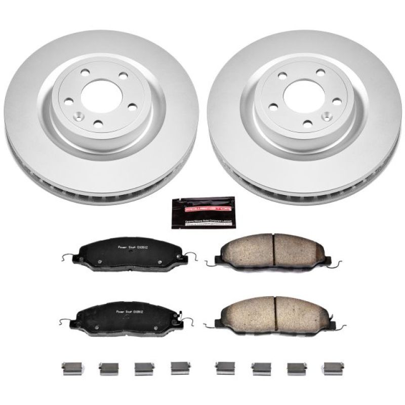 PSB Z17 Evolution Coated Kit - Power Stop 11-14 Ford Mustang Front Z17 Evolution Geomet Coated Brake Kit