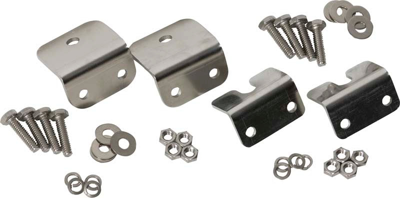 KEN Suspension Strut - Kentrol 72-86 Jeep CJ Strut Rod Mounting Brackets 4 Pieces Fiberglass - Polished Silver