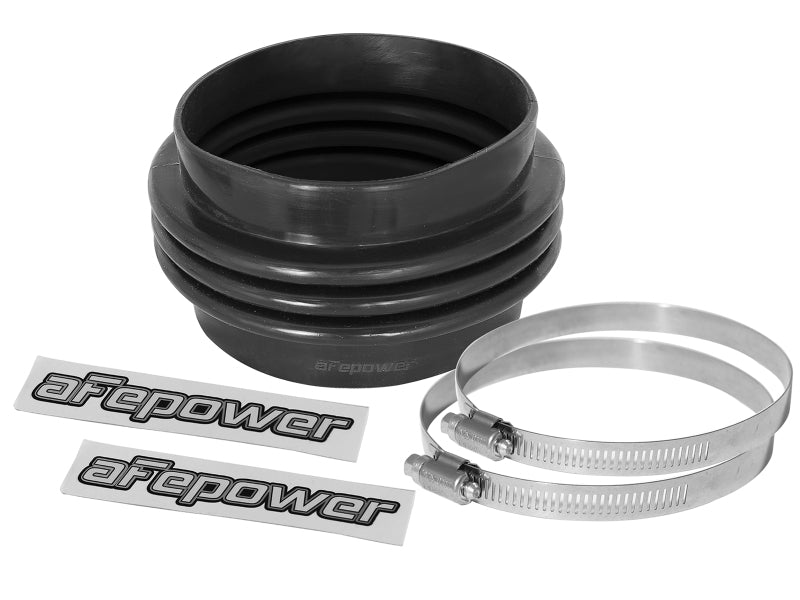 AFE Elbow Reducing Couplers - aFe Magnum FORCE Intake Coupling Kit (5 IN ID x 3 IN L) Straight Coupler w/ Hump - Black
