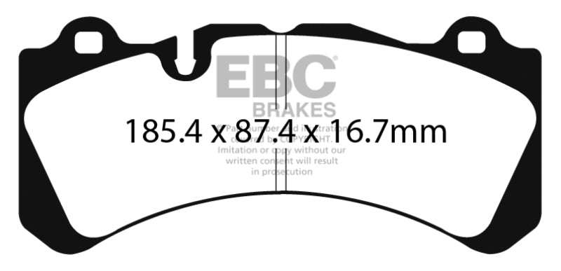 EBC Yellowstuff Brake Pad Sets - EBC 2014+ Volvo S60 Polestar/V60 Polestar 3.0T Yellowstuff Front Brake Pads