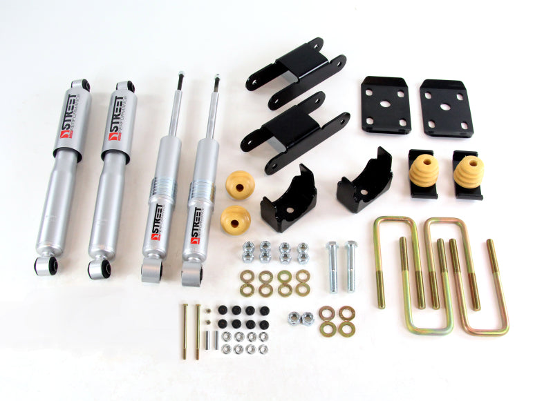 BT Lower Kit w SP Shocks - Belltech 2015 GM Colorado/Canyon Ext Cab Short Bed Lowering Kit w/ND II Shocks - 0-3in F/4in R Drop