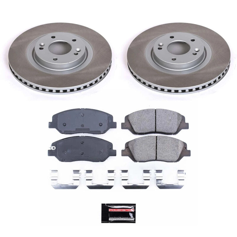 PSB Semi-Coated Rotor Kits - Power Stop 2019 Hyundai Santa Fe XL Front Semi-Coated Rotor Kit