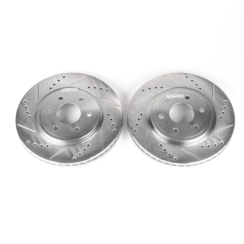 PSB Evolution Drill/Slot Rotor - Power Stop 05-19 Nissan Frontier Front Evolution Drilled & Slotted Rotors - Pair