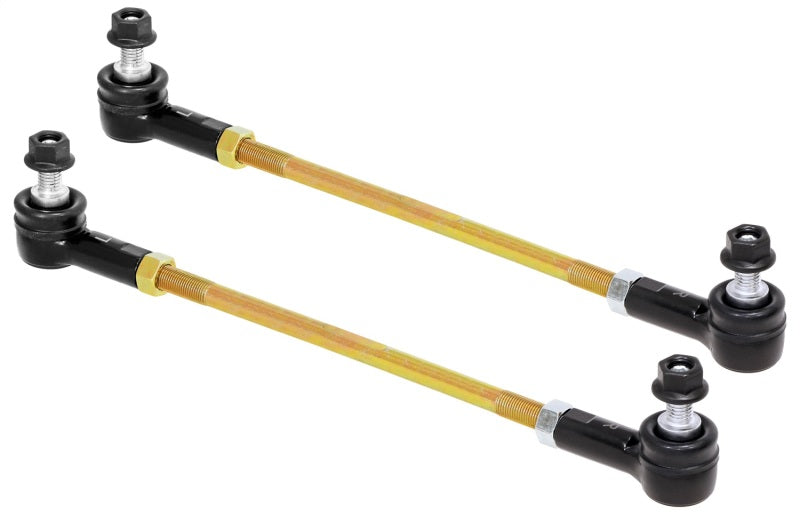ROK Sway Bar Endlinks - RockJock Adjustable Sway Bar End Link Kit 12 1/2in Long Rods w/ Sealed Rod Ends and Jam Nuts pair