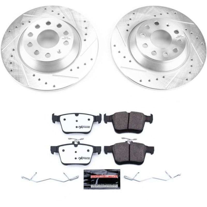 PSB Z26 Street Warrior Kit - Power Stop 16-18 Audi TT Quattro Rear Z26 Street Warrior Brake Kit