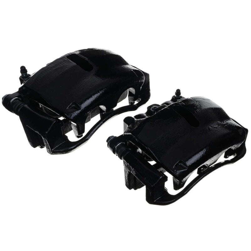 PSB Black Calipers - Power Stop 04-05 Ford F-150 Front Black Caliper - Pair w/Bracket
