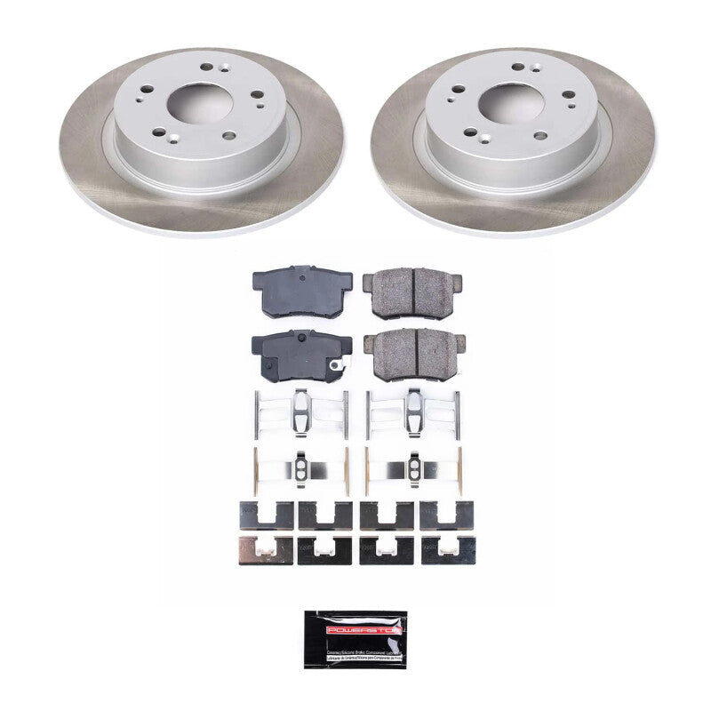 PSB Semi-Coated Rotor Kits - Power Stop 05-07 Honda Accord Rear Semi-Coated Rotor Kit