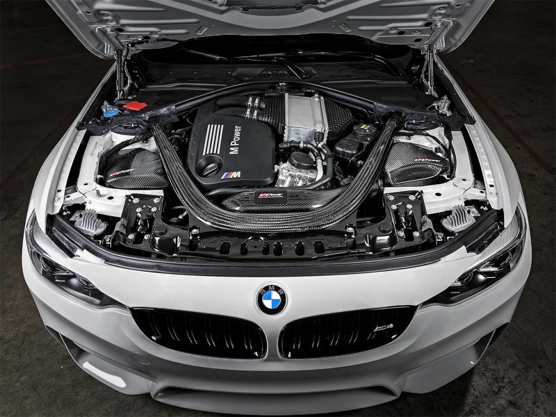 AFE Black Series Carbon Fiber Cold Air Intakes - aFe Momentum GT Pro 5R Cold Air Intake System 15-17 BMW M3/M4 S55 (tt)