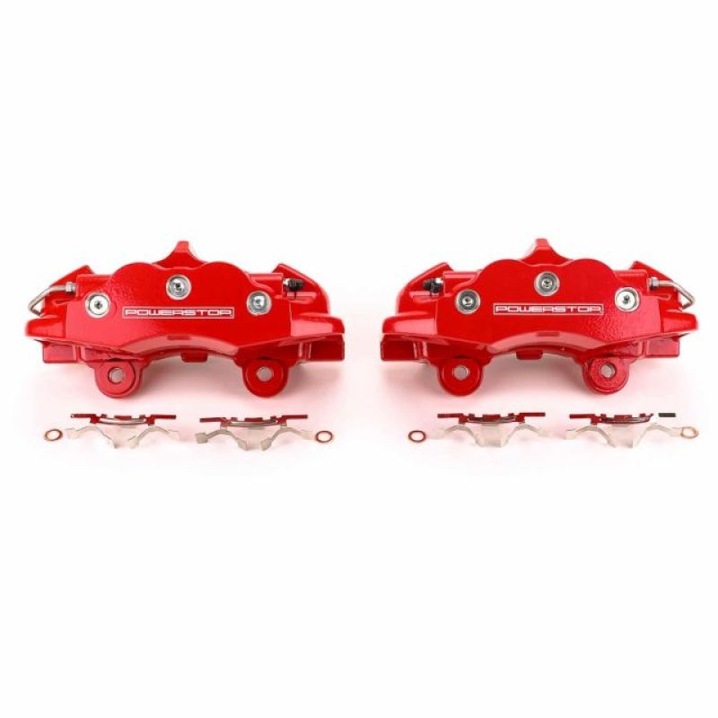 PSB Red Calipers - Power Stop 06-13 Chevrolet Corvette Rear Red Calipers - Pair
