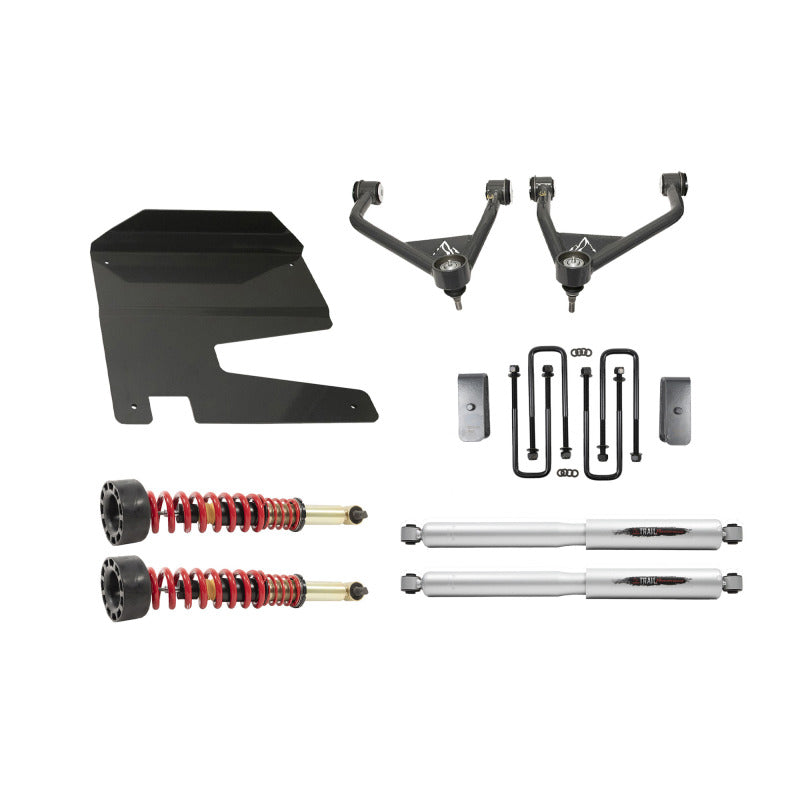 BT Lift Kit w Shocks - Belltech 19-24 Chevy Silverado 1500 4in Lift Kit w/ Front & Rear Trail Performance Coilovers/Shocks