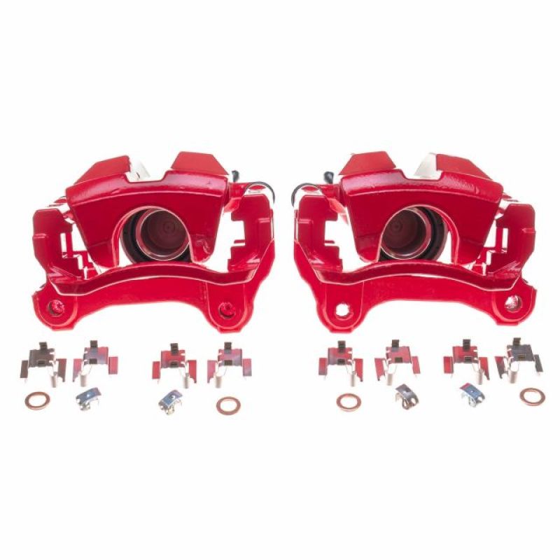PSB Red Calipers - Power Stop 13-18 Lexus GS350 Rear Red Calipers w/Brackets - Pair