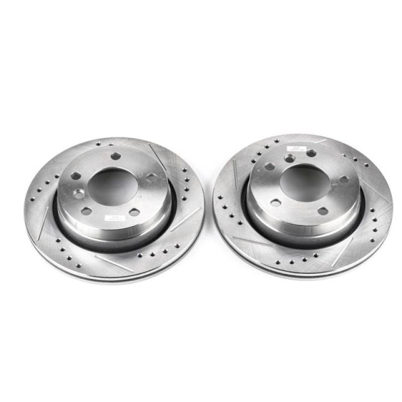 PSB Evolution Drill/Slot Rotor - Power Stop 2000 BMW 323Ci Rear Evolution Drilled & Slotted Rotors - Pair