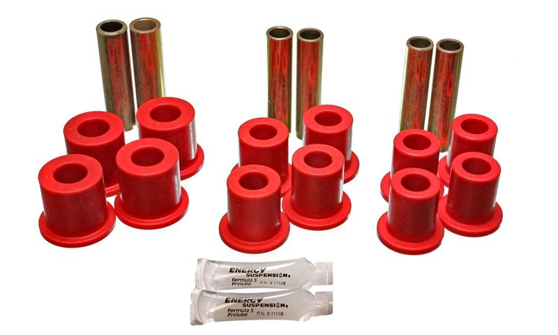 ES Spring/Shackle Bush - Red - Energy Suspension Ford 4 Wd Front Spring Bushing Set - Red