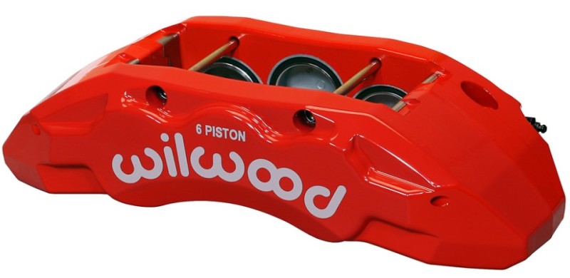 WIL TX6R Caliper - Wilwood Caliper-TX6R- L/H - Red 2.00/1.88/1.88in Pistons 1.38in Disc