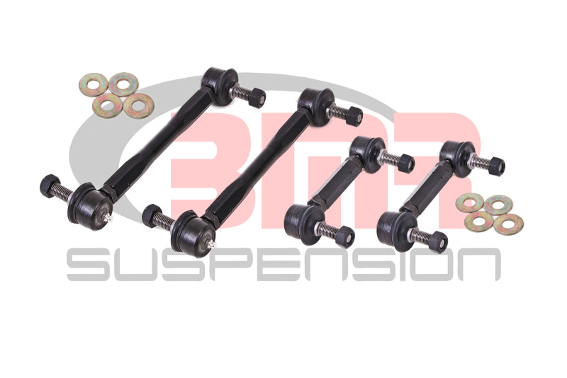 BMR End Links - BMR 15-17 S550 Mustang Front and Rear Sway Bar End Link Kit - Black