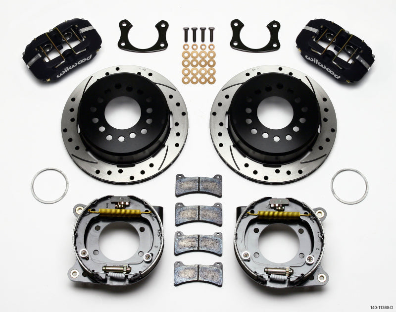 WIL Dynapro Brake Kit - Wilwood Dynapro Low-Profile 11.00in P-Brake Kit Drilled New Big Ford 2.50in Offset