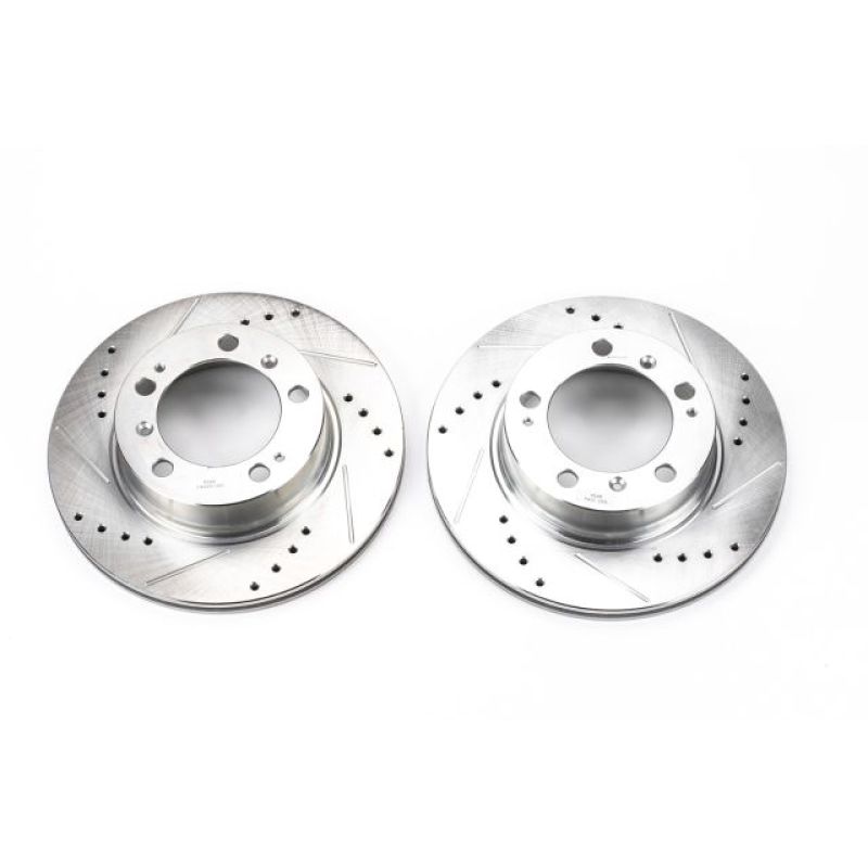 PSB Evolution Drill/Slot Rotor - Power Stop 97-04 Porsche Boxster Rear Evolution Drilled & Slotted Rotors - Pair