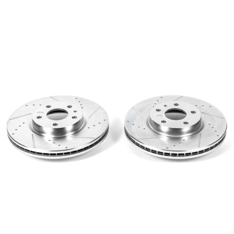 PSB Evolution Drill/Slot Rotor - Power Stop 13-19 Ford Fusion Front Evolution Drilled & Slotted Rotors - Pair