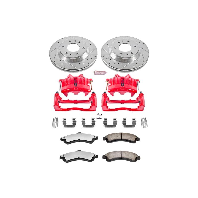 PSB Z36 Truck & Tow Kit w/Cals - Power Stop 04-05 Buick Rainier Front Z36 Truck & Tow Brake Kit w/Calipers