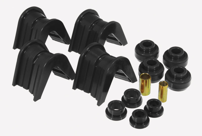 PRO Steering Bushings - Blk - Prothane 66-79 Ford Trucks 14-Piece Bushing Set - 2deg Offset - Black