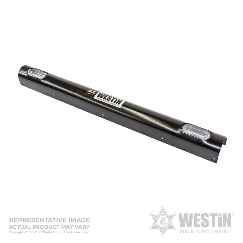 WES Public Safety Push Bumpers - Westin Push Bumper Elite Light Channel 33.1 inch Whelen 2 Hole - Black