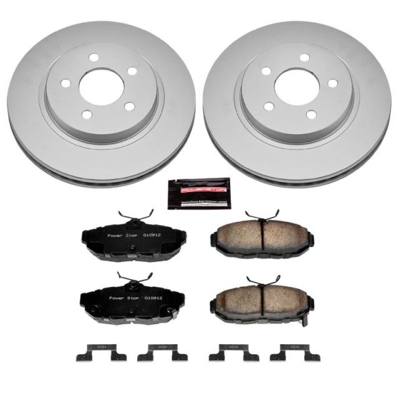 PSB Z17 Evolution Coated Kit - Power Stop 11-14 Ford Mustang Rear Z17 Evolution Geomet Coated Brake Kit