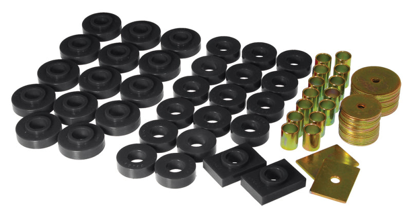 PRO Body/Subframe Bush - Blk - Prothane 55-57 Chevy Full 2dr Hardtop Body Mount - Black