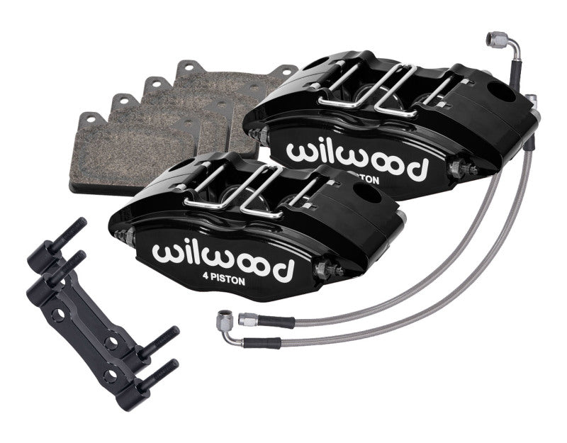 WIL Powerlite Caliper - Wilwood 69-74 Porsche 911 Front Powerlite Caliper Kit 3in MT - Black