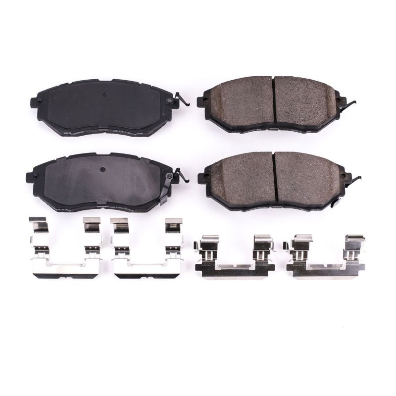 PSB Z17 Evolution Brake Pads - Power Stop 06-07 Subaru B9 Tribeca Front Z17 Evolution Ceramic Brake Pads w/Hardware