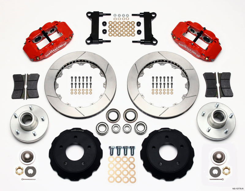 WIL Superlite Brake Kit - Wilwood Narrow Superlite 6R Front Hub Kit 14.00in Red Chevy C-10 60-87 CPP Drop Spindle