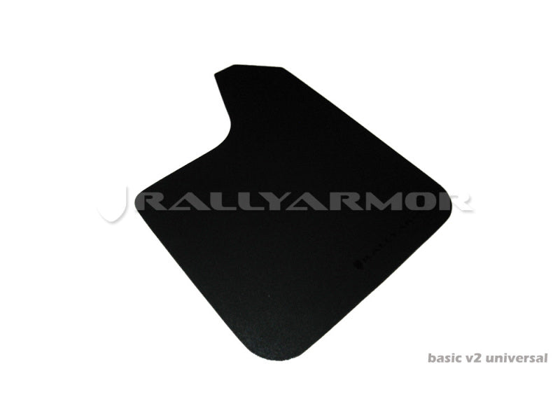 RAL UR Blk Flap/Wht Logo - Rally Armor Universal Basic Mud Flap White Logo