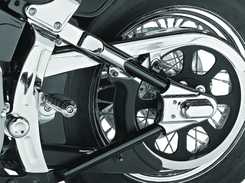 KUR Frame Covers C - Kuryakyn Boomerang Frame Covers For 00-07 Softail Chrome