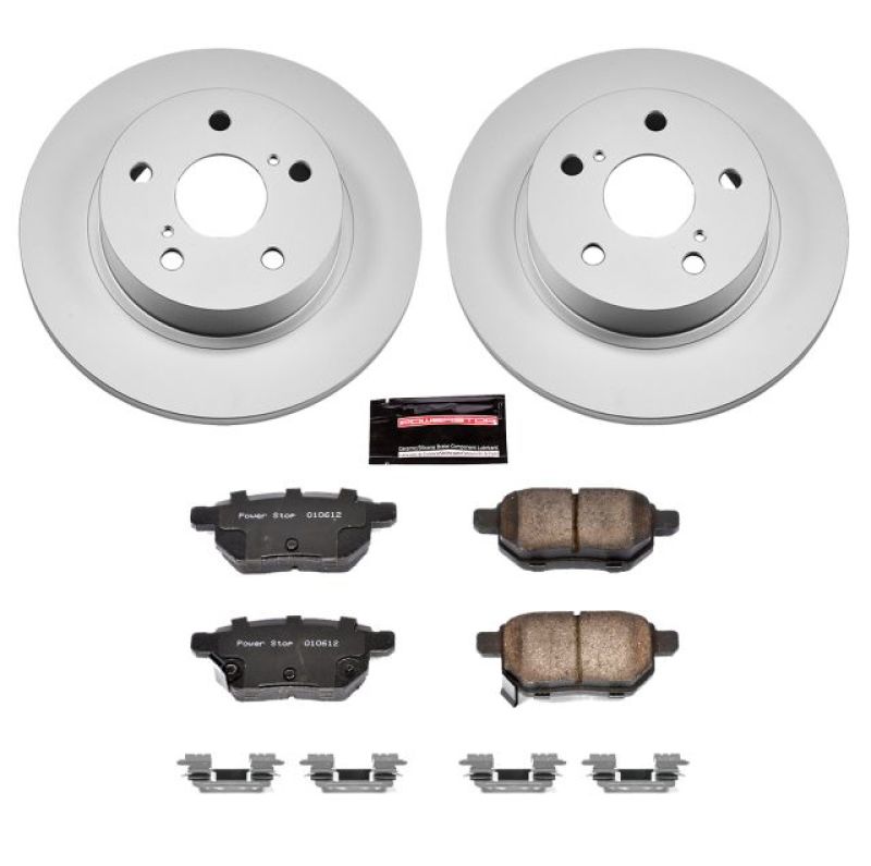 PSB Z17 Evolution Coated Kit - Power Stop 11-16 Scion tC Rear Z17 Evolution Geomet Coated Brake Kit