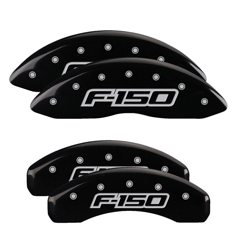MGP Caliper Covers 4 Logo - MGP 4 Caliper Covers Engraved F&R F150 / F150 2009 Black Powder Coat Finish Silver Characters