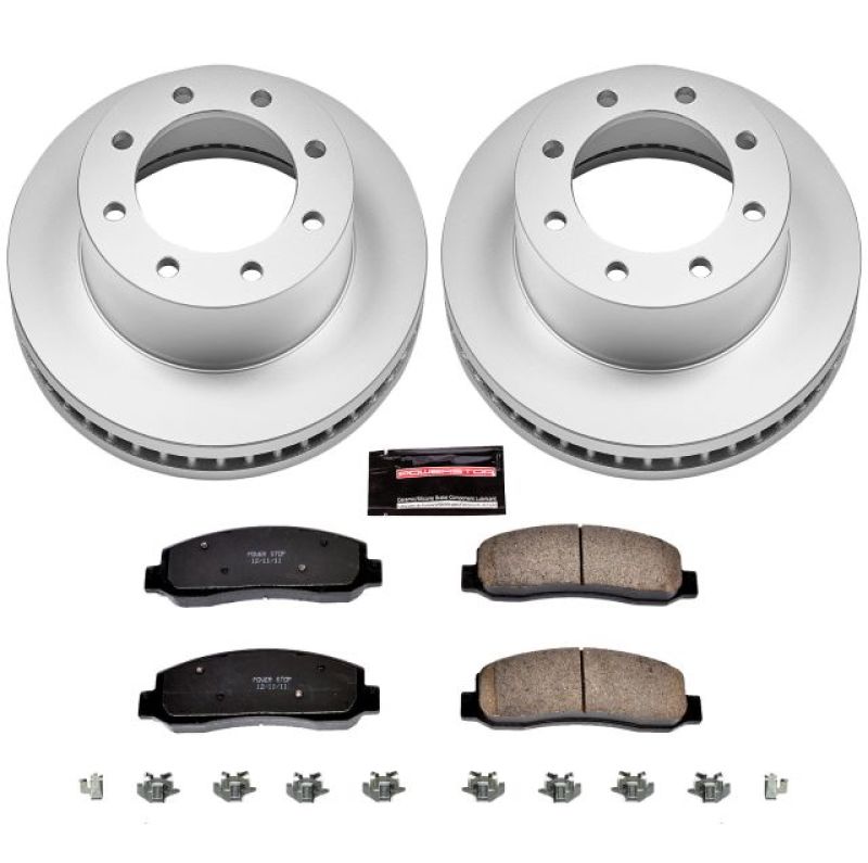 PSB Evolution Coated Rotor - Power Stop 10-11 Ford F-350 Super Duty Front Z17 Coated Brake Kit