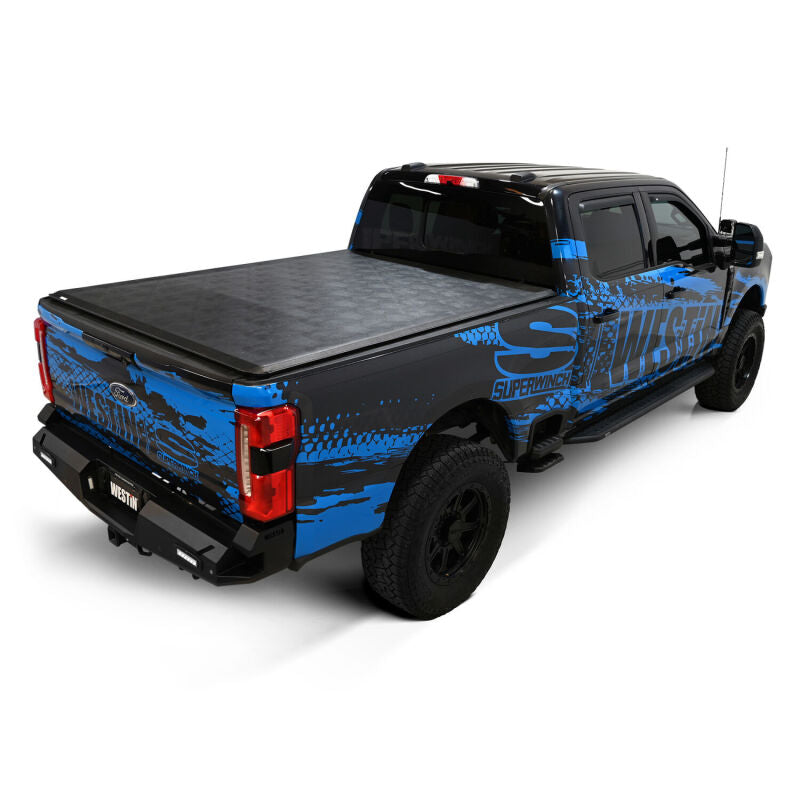 WES Soft Roll Tonneau Covers - Westin 17-24 Ford F-250/350 Super Duty 6.75ft. Bed Soft Roll Tonneau Cover - Black