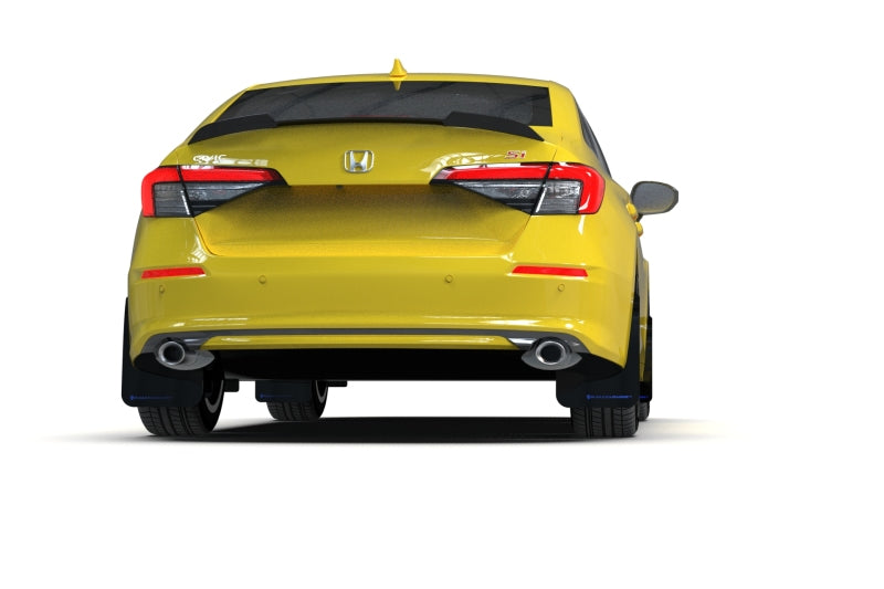 RAL UR Blk Flap/Blue Logo - Rally Armor 22-25 Honda Civic/Civic Si/Sport Black UR Mud Flap w/Blue Logo